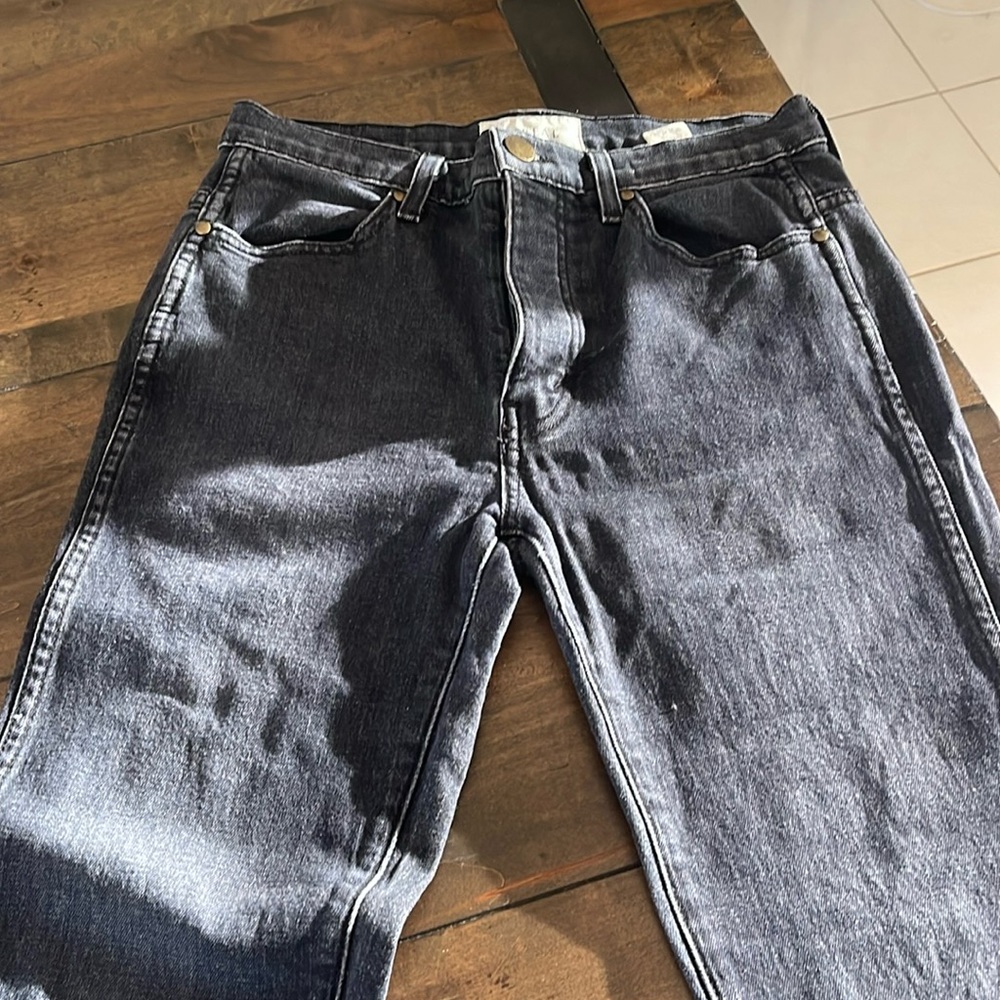 Pre-loved The GREAT “The Nerd” Faded Black Jeans Size 27.